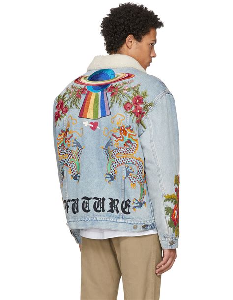 gucci modern future denim jacket replica|gucci denim jacket reversible.